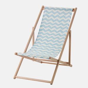 Beach chair, foldable light blue - Image 1